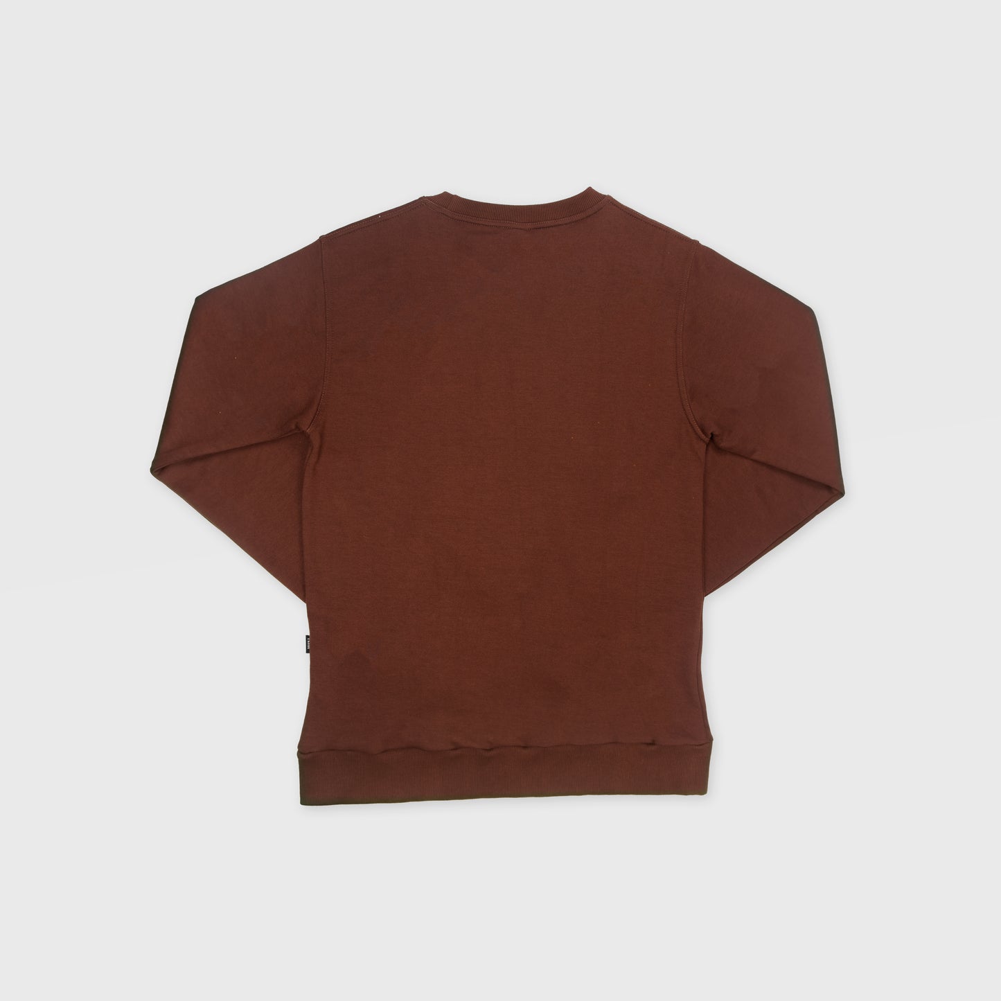 WHITE TERK CHOCOLATE CREWNECK WITH EMBROIDERED LOGO