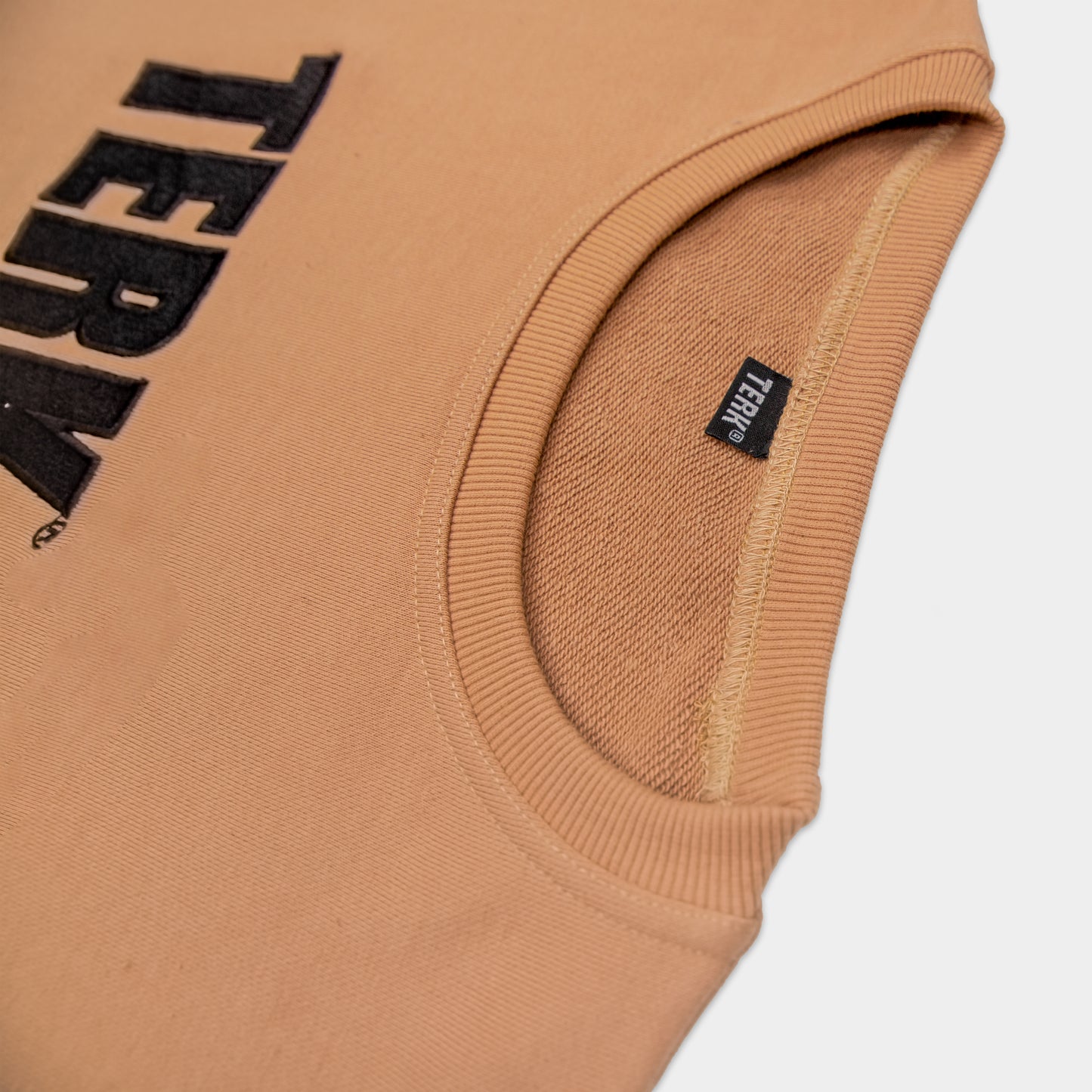 BLACK TERK CAMEL CREWNECK WITH EMBROIDERED LOGO1