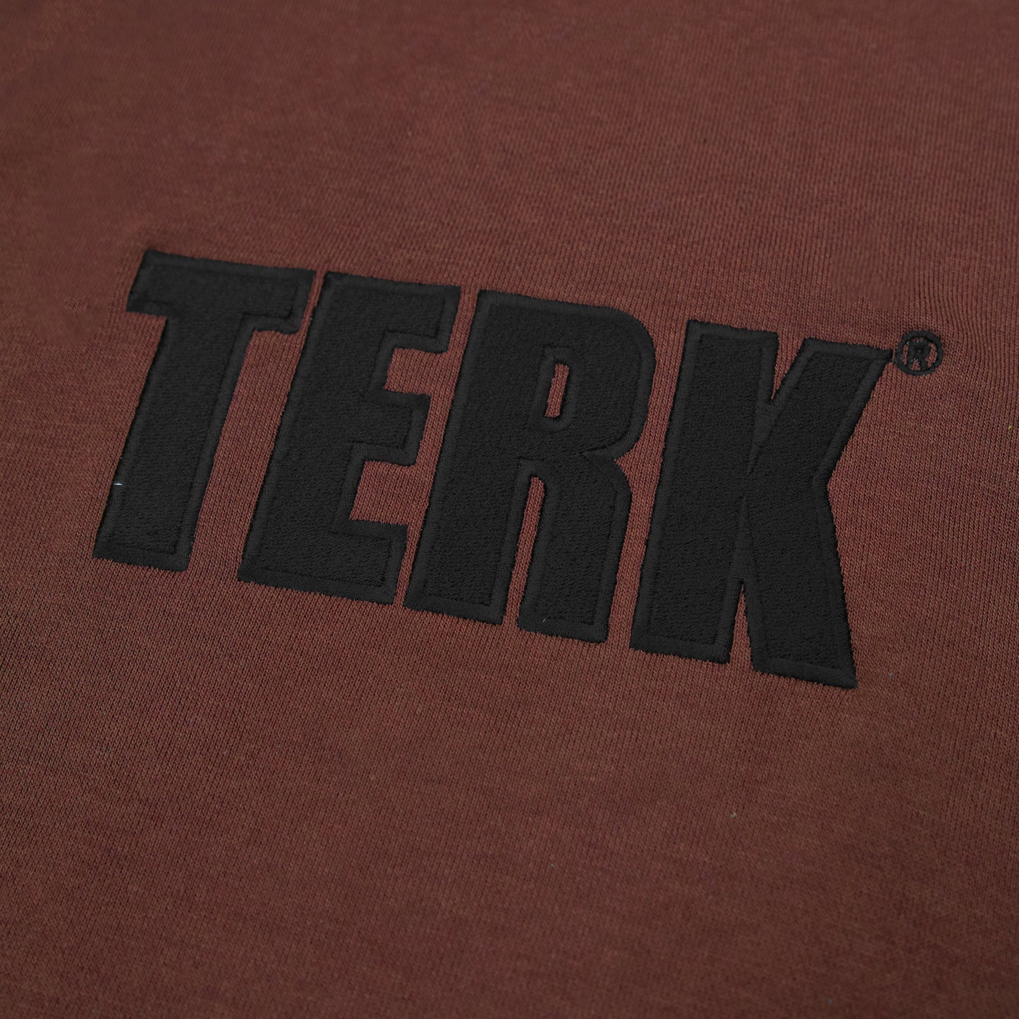 BLACK TERK CHOCOLATE HOODIE WITH EMBROIDERED LOGO