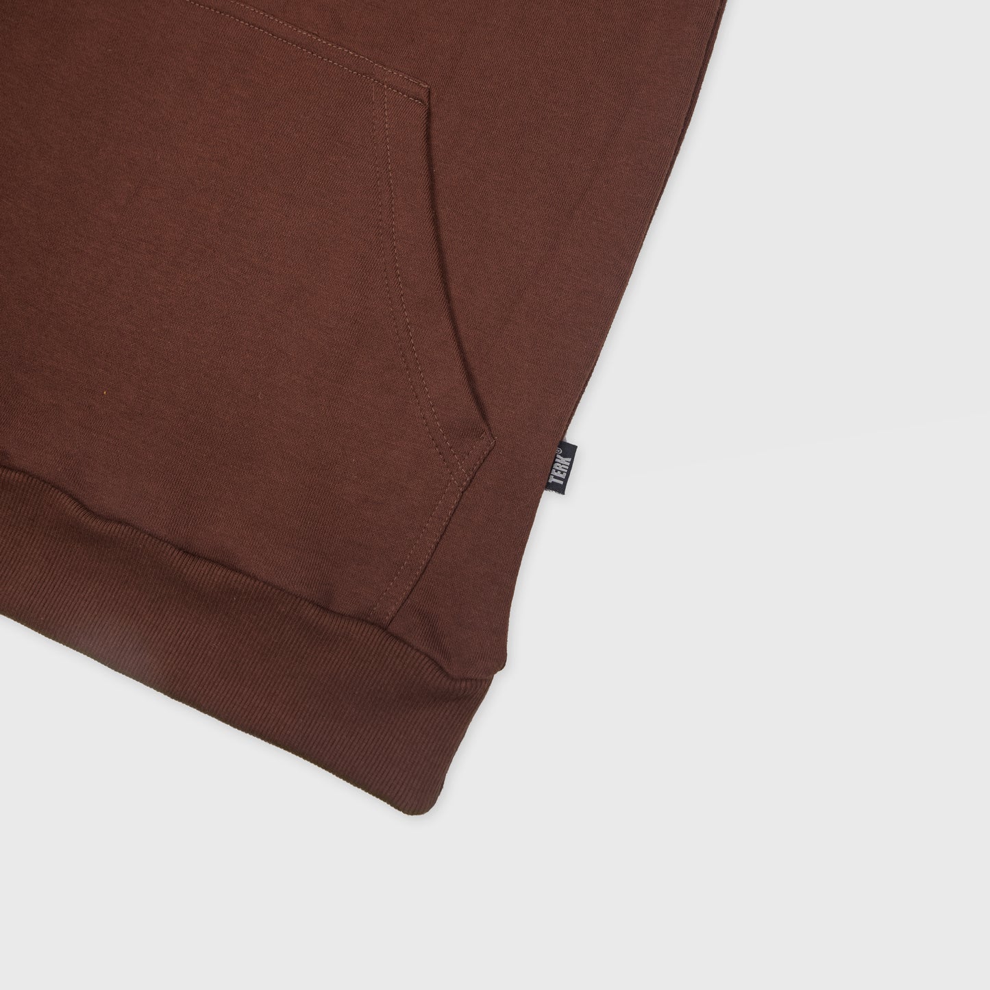 BLACK TERK CHOCOLATE HOODIE WITH EMBROIDERED LOGO