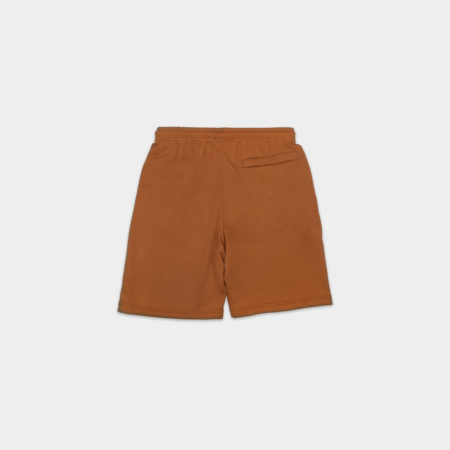 SADDLE SOLID SWEAT SHORTS WITH WHITE TERK EMBROIDERED LOGO