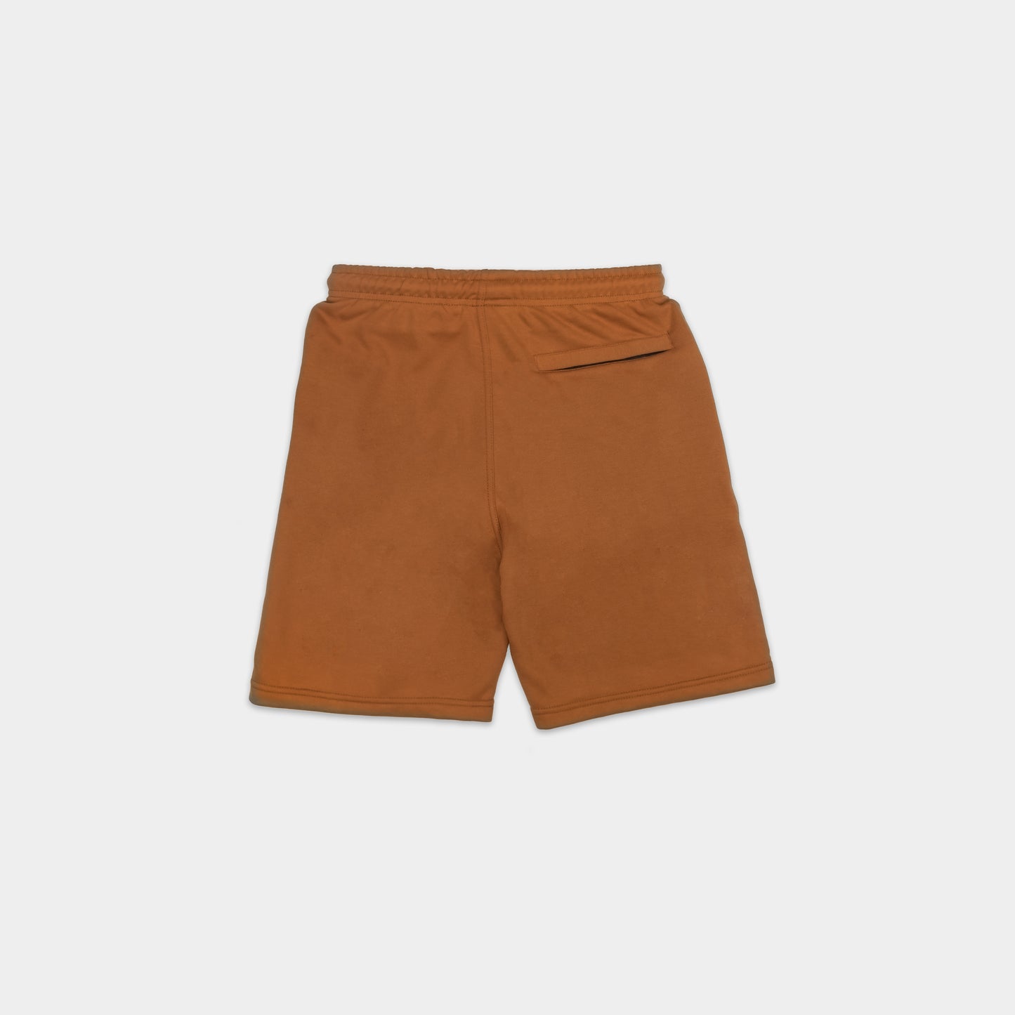 SADDLE SOLID SWEAT SHORTS WITH TAN TERK EMBROIDERED LOGO