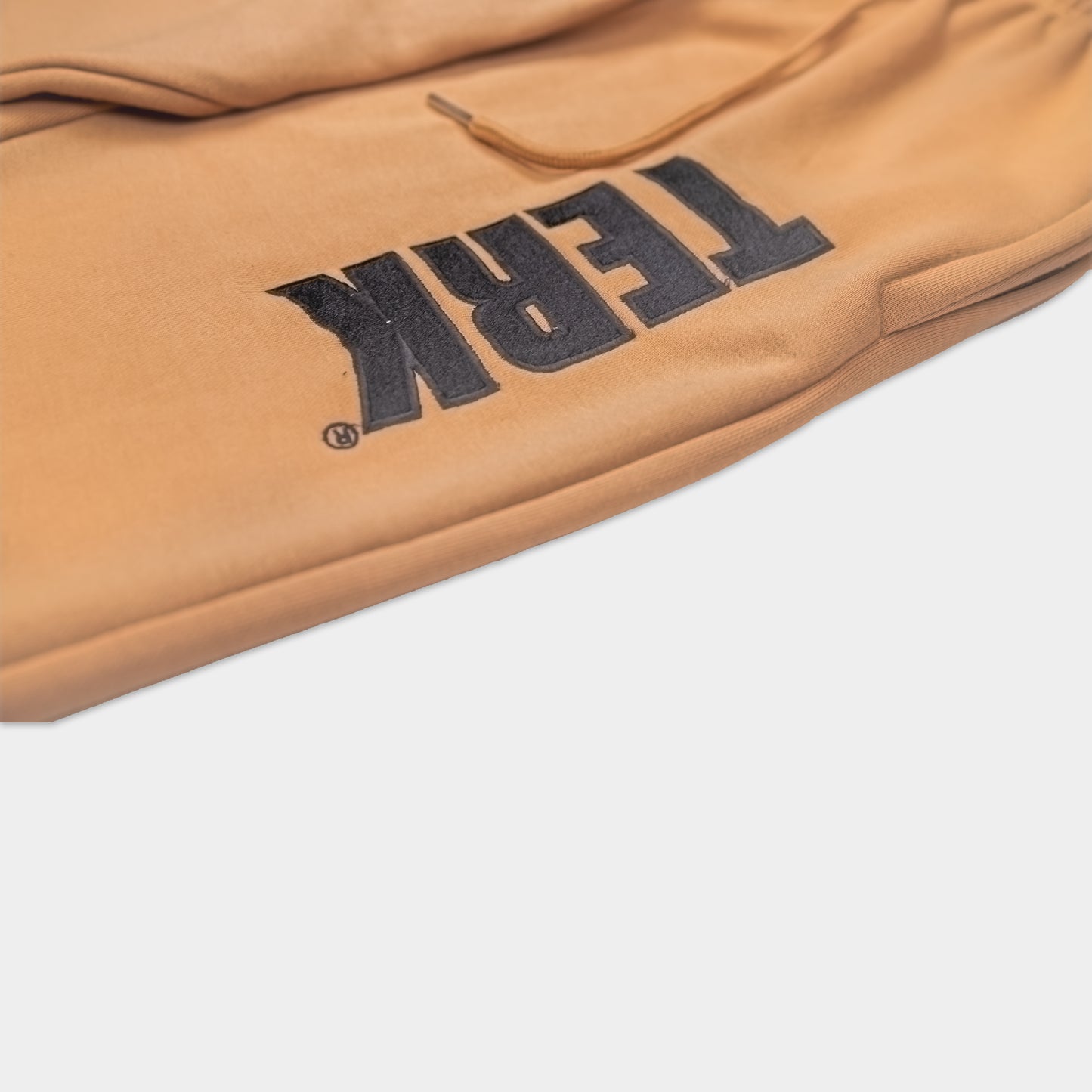 CAMEL SWEATPANTS WITH BLACK TERK EMBROIDERED LOGO