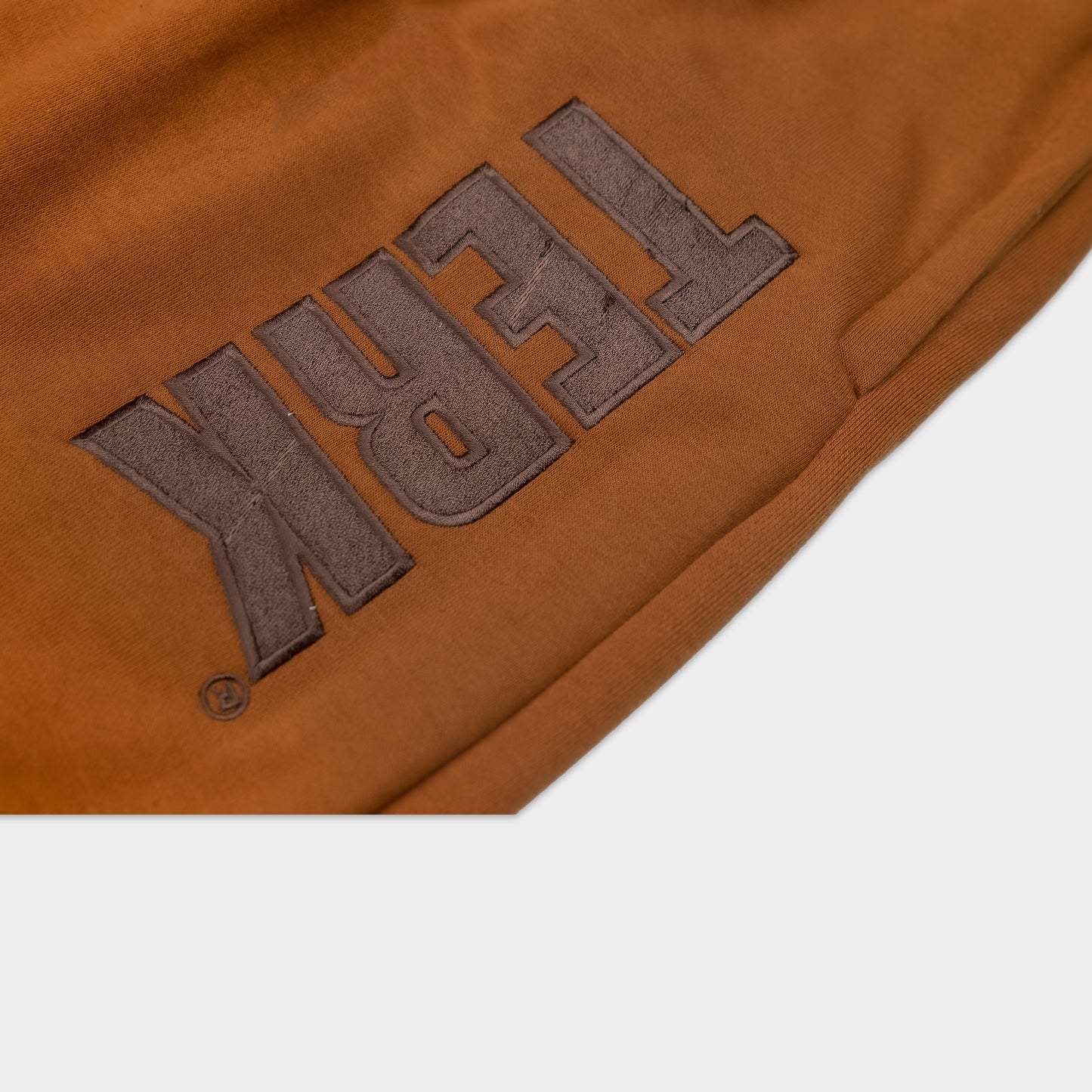 SADDLE SWEATPANTS WITH BROWN TERK EMBROIDERED LOGO