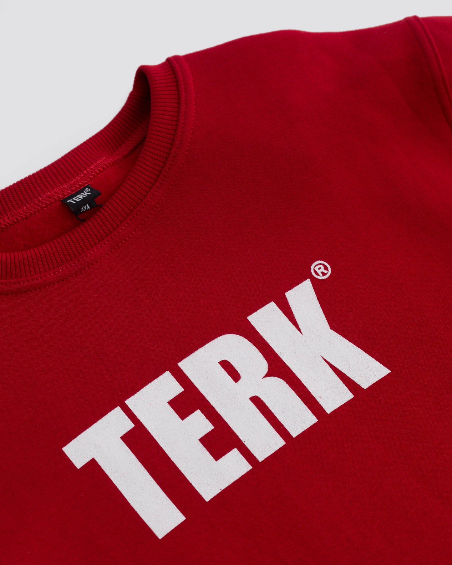 WHITE TERK LOGO CREWNECK