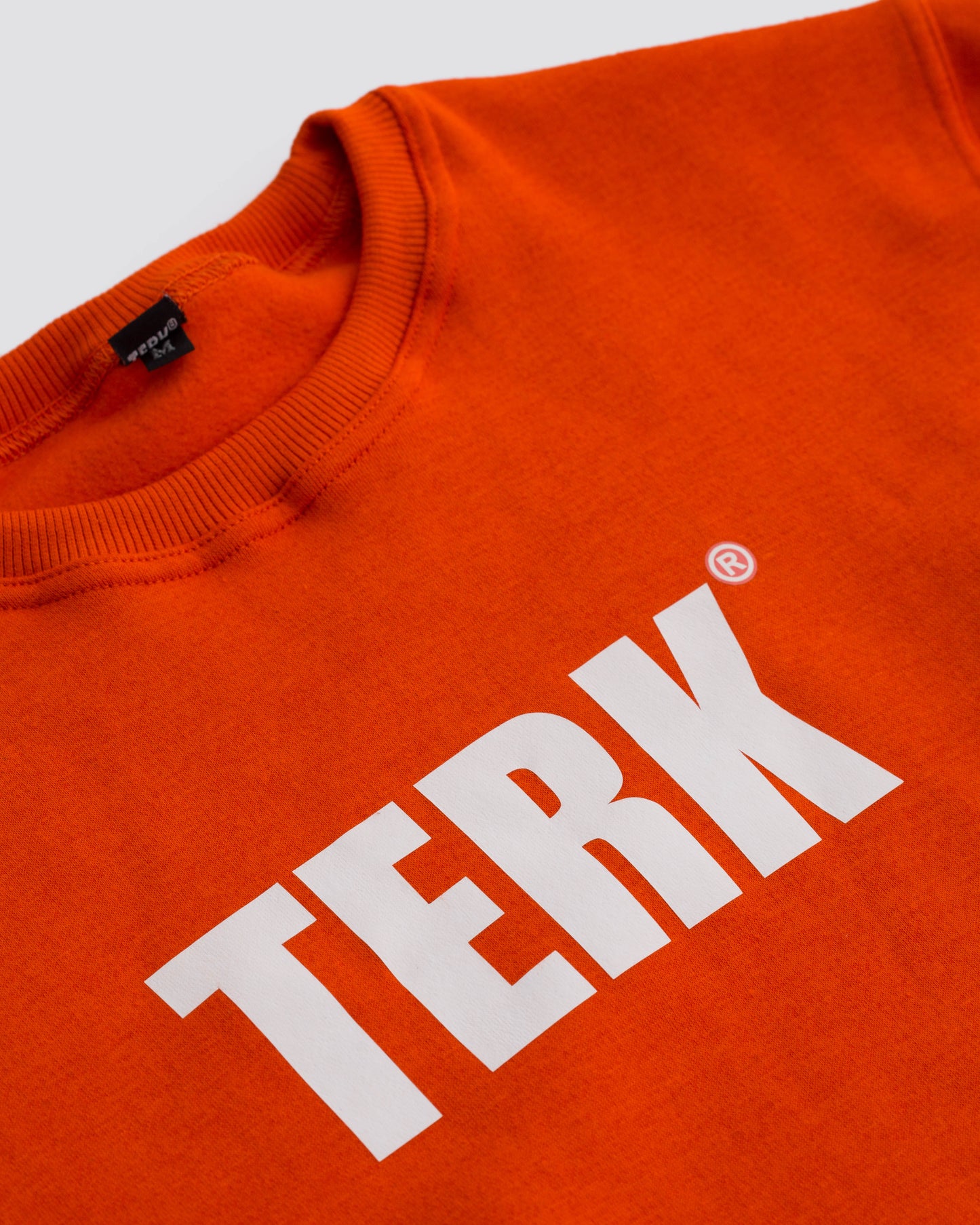 WHITE TERK LOGO CREWNECK