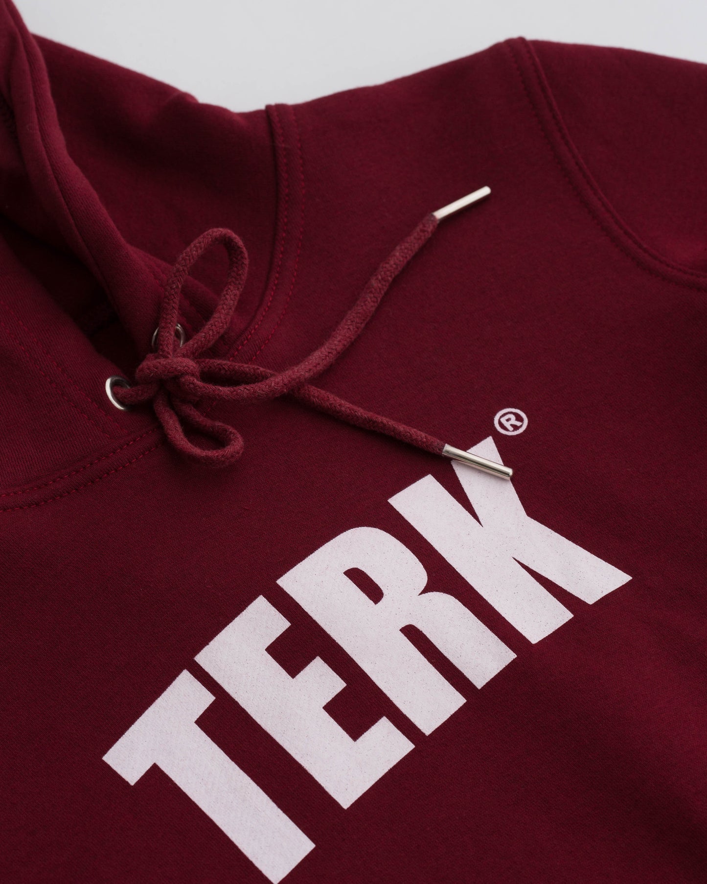 WHITE TERK RALLY CROP HOODIE