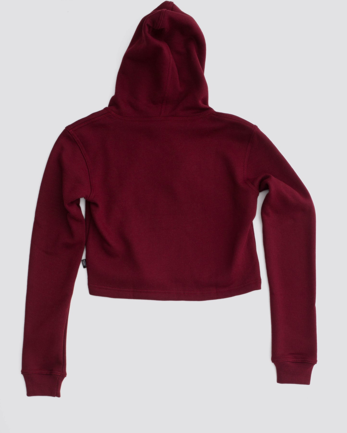 WHITE TERK RALLY CROP HOODIE