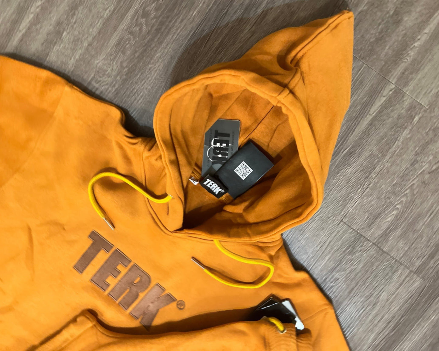 BROWN TERK embroidery logo NUDES HOODIE