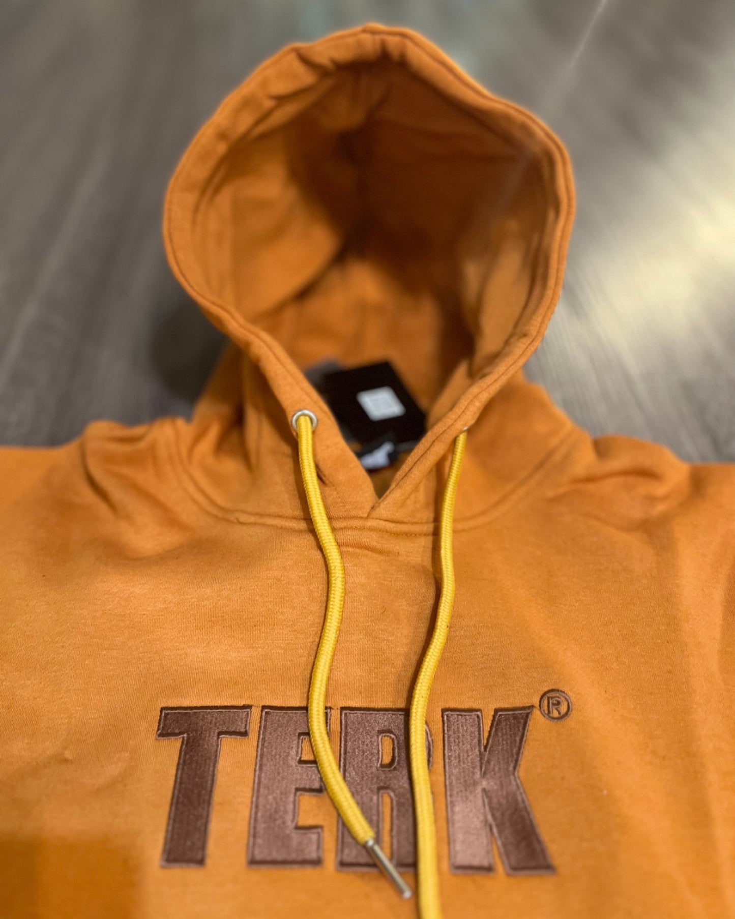BROWN TERK embroidery logo NUDES HOODIE