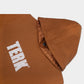 WHITE TERK SADDLE HOODIE WITH EMBROIDERED LOGO