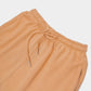 CAMEL SOLID SWEAT SHORTS WITH BLACK TERK EMBROIDERED LOGO