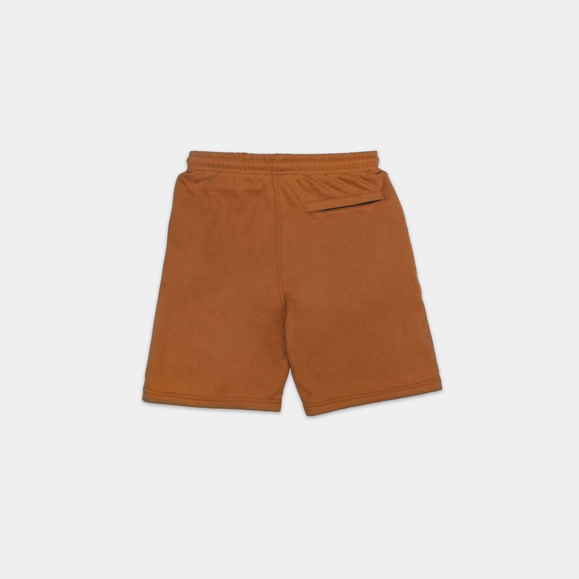 SADDLE SOLID SWEAT SHORTS WITH TAN TERK EMBROIDERED LOGO