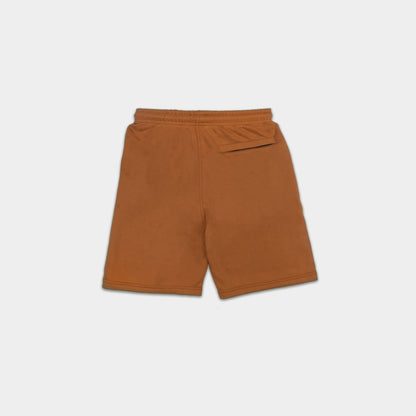 SADDLE SOLID SWEAT SHORTS WITH BLACK TERK EMBROIDERED LOGO