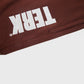 CHOCOLATE SOLID SWEAT SHORTS WITH WHITETERK EMBROIDERED LOGO
