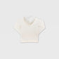 WHITE TERK VANILLA HOODIE WITH EMBROIDERED LOGO