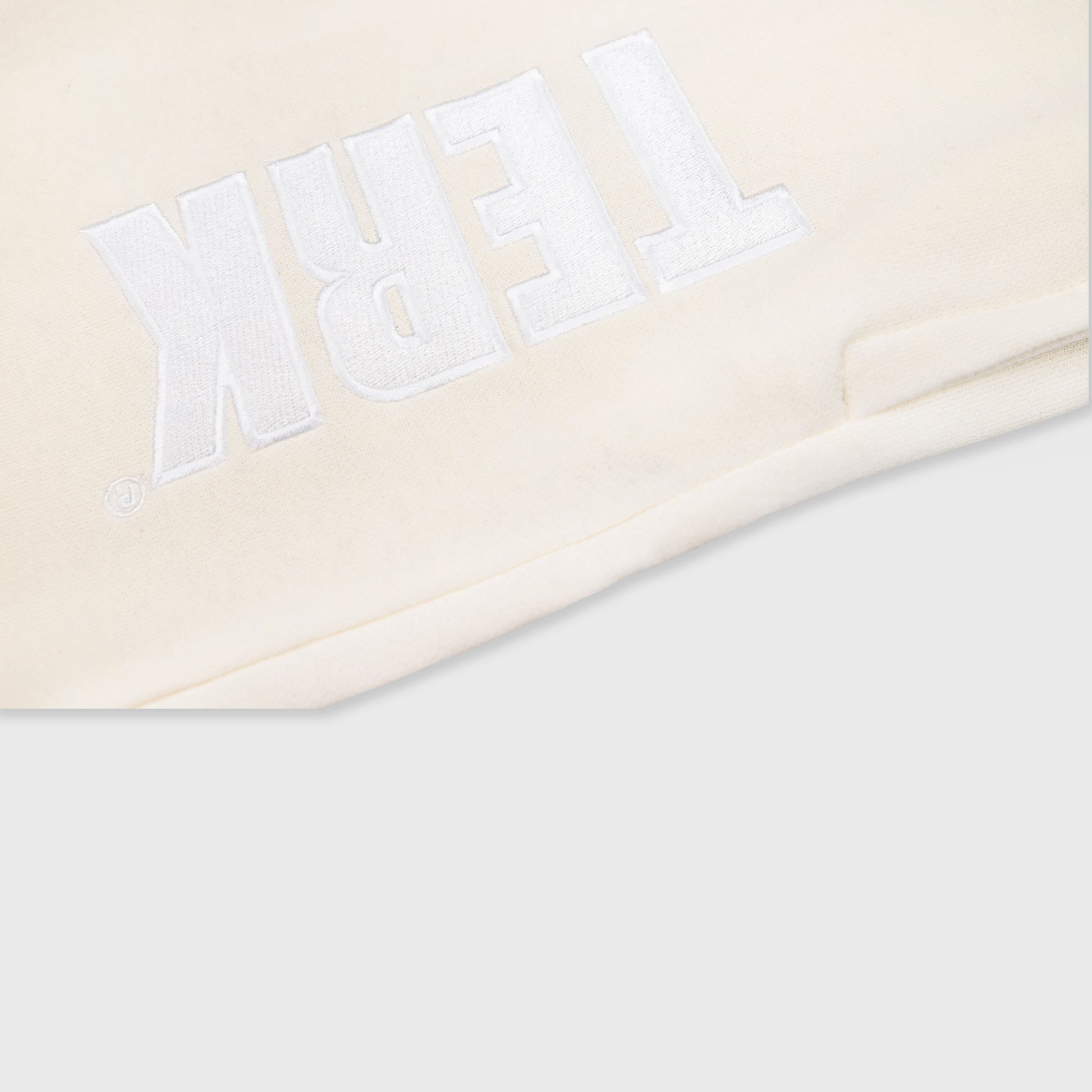 VANILLA SWEATPANTS WITH WHITE TERK EMBROIDERED LOGO