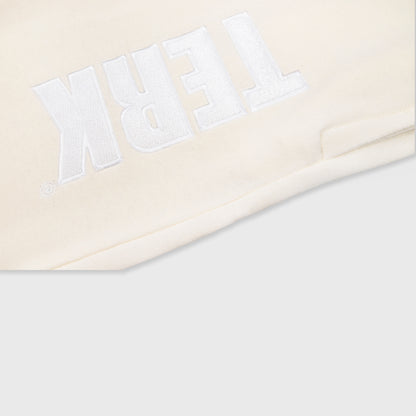 VANILLA SWEATPANTS WITH WHITE TERK EMBROIDERED LOGO