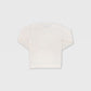 WHITE TERK VANILLA CREWNECK WITH EMBROIDERED LOGO