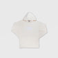 WHITE TERK VANILLA HOODIE WITH EMBROIDERED LOGO