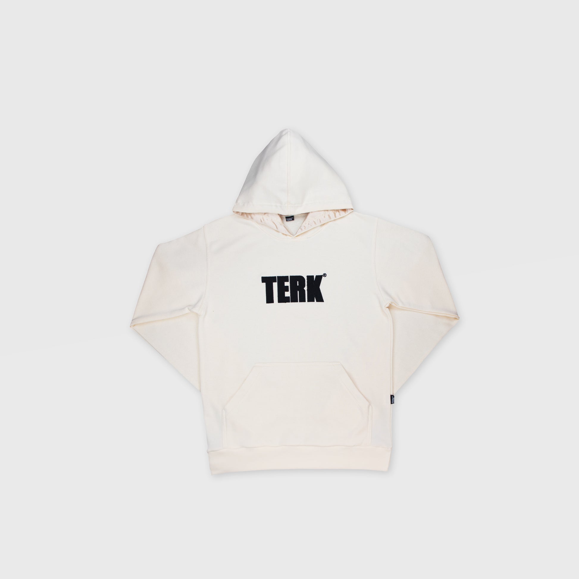 BLACK TERK VANILLA HOODIE WITH EMBROIDERED LOGO