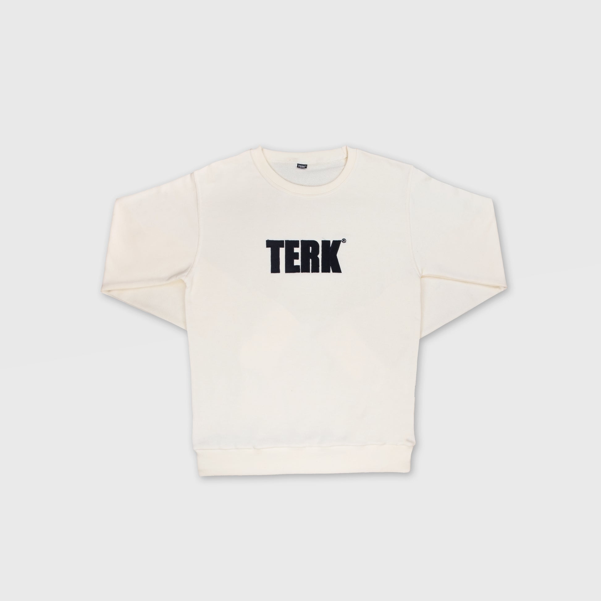 BLACK TERK VANILLA CREWNECK WITH EMBROIDERED LOGO