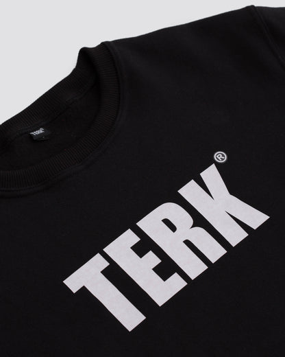 WHITE TERK LOGO CREWNECK