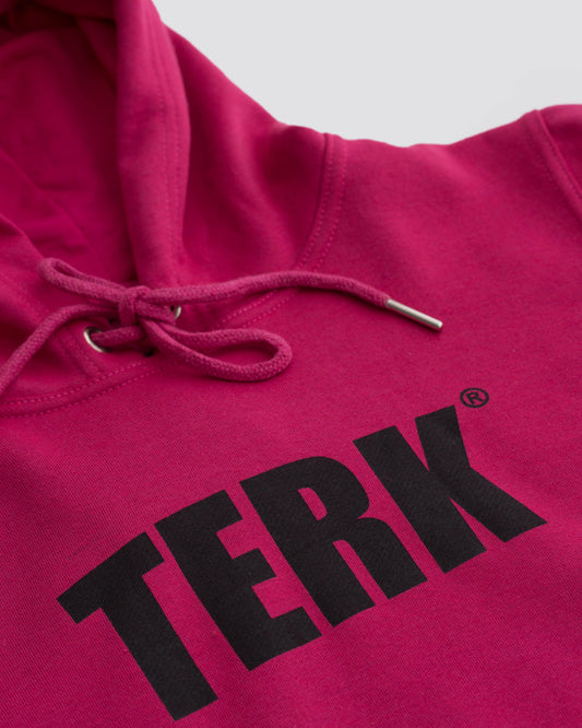BLACK TERK RALLY CROP HOODIE