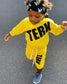 YELLOW 2-Piece Crewneck Sweatshirt & Pants Set