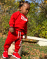 RED 2-Piece Crewneck Sweatshirt & Pants Set