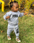 GREY 2-Piece Crewneck Sweatshirt & Pants Set