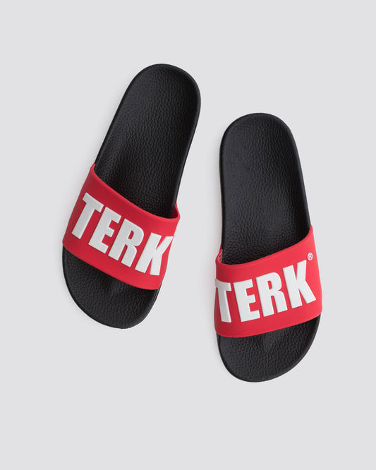 BLACK/RED 3D White TERK logo Slide