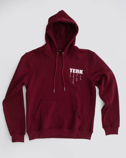 T.E.R.K. LOGO BURGUNDY HOODIE